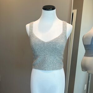 100% cashmere crop top